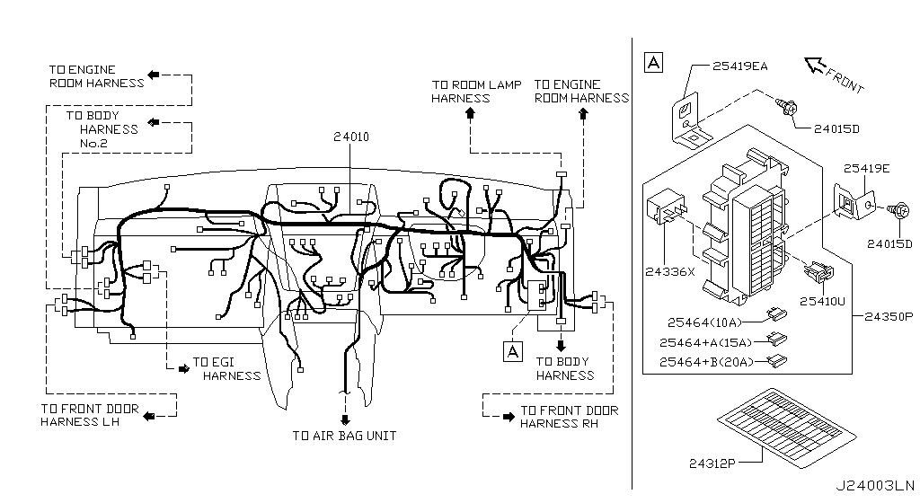 Схема ниссан j31. 24350-9w40a. Крепление проводки Ниссан. 24010-4aa1c. 24370c9907.