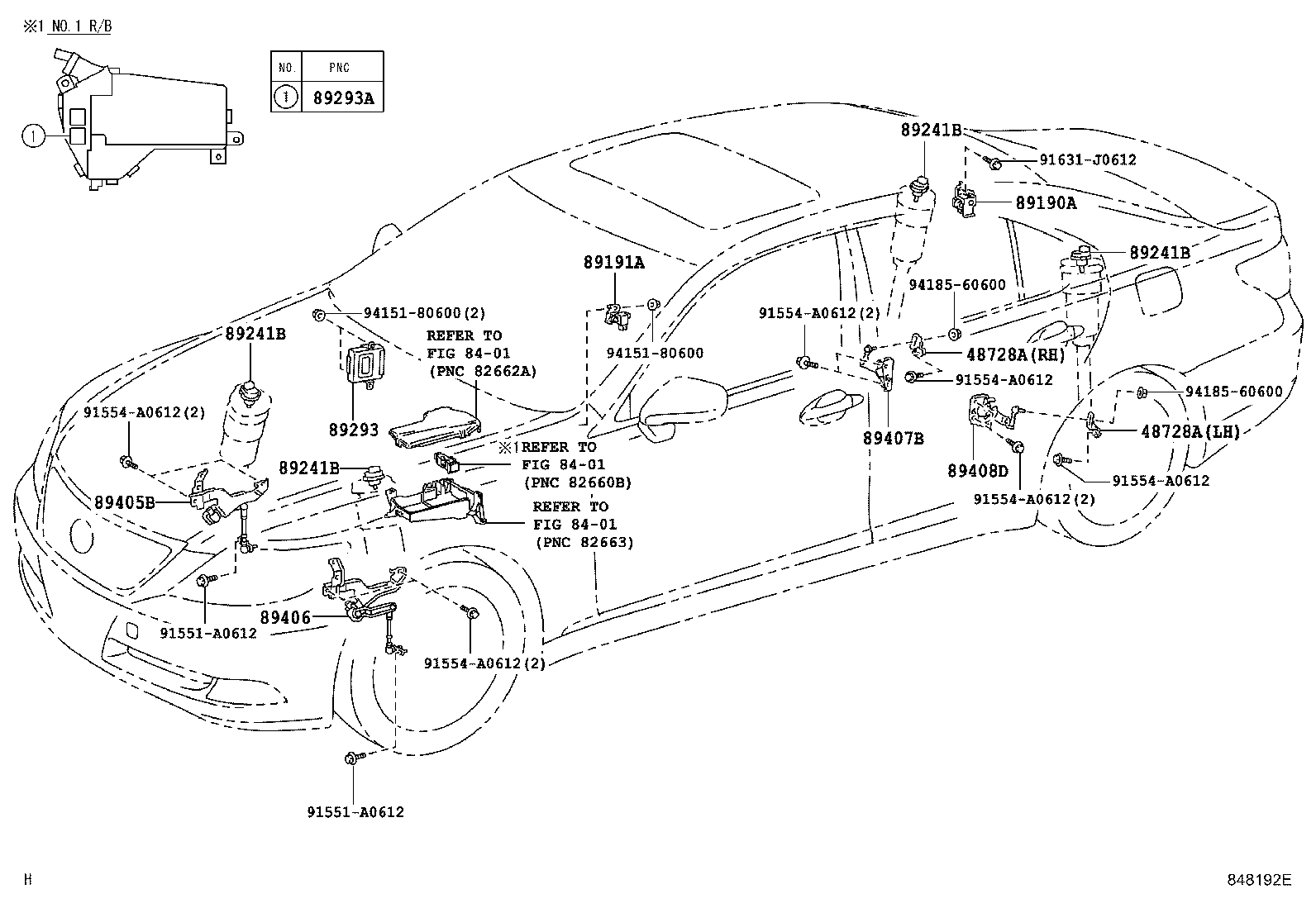 Схема система управления подвеской на TOYOTA LEXUS LS460/460L USF41-AEZQH